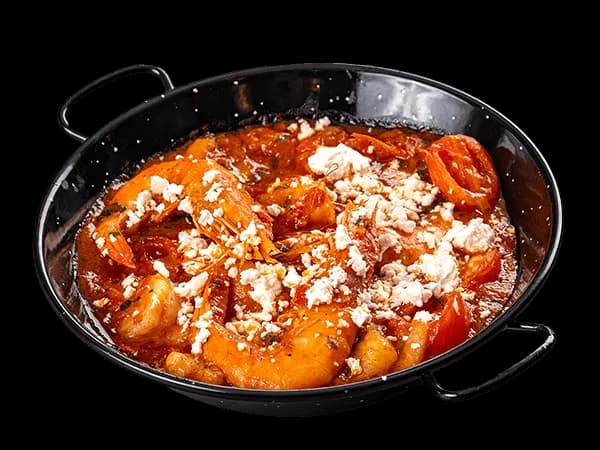 Creveți Saganaki